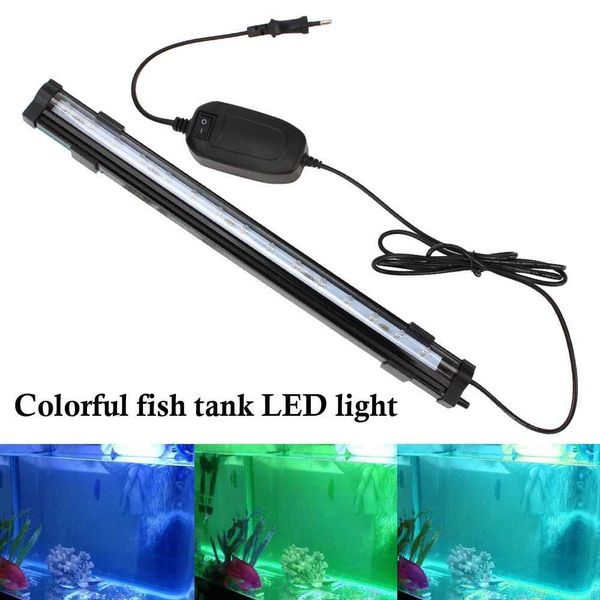 EU Plug Slow Flash Suction Cup Fish Tank Decor Lighting Lamp Aquarium Light Strip LED Bubble Light Colorful 100-240VLX241107