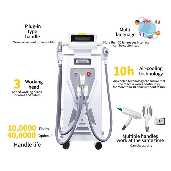 1064nm 532nm 1320nm Carbon Peel Laser Machine Laser Tattoo Removal IPL Laser Skin Rejuvenation Hair Removal Machine