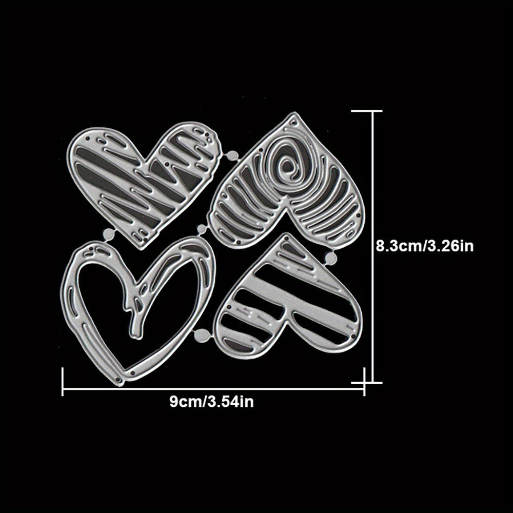 TEMU 3d Layered Love Valentine's Day Metal Cutting Dies Diy Scrapbooking Album Greeting Cards Home Decoration Holiday Handle Hand Made