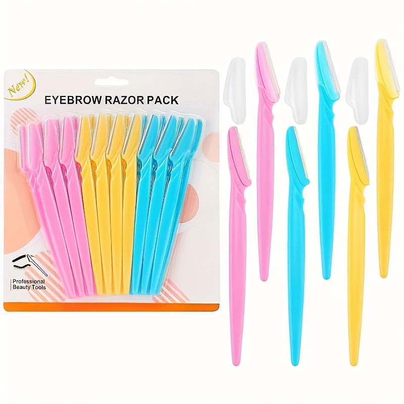 TEMU [precision ] 12, 24, 36-pack Precision For Women | Facial Hair Shaving, Beige Type Compatible, Unscented, Ideal For Eyebrow Trimming With