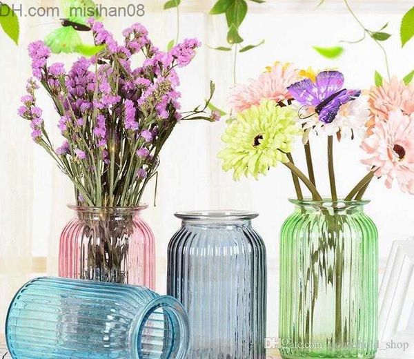 Vases New Glass Vases Flower Pots Home Decoration Tabletop Vase for Wedding Party Christmas Festivals Hot Sale Z230719