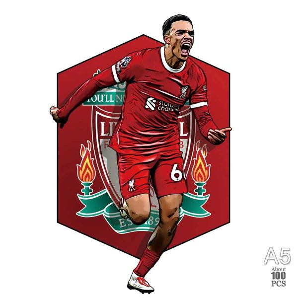 Star Wooden Football Puzzle Fun Sports Player Character Wooden Puzzle Adult Children Christmas Gift Education Game W241109 5