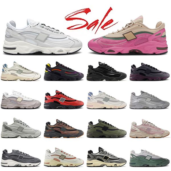 New Fashion 1000 Designer Running Shoes Platform Tan Pink Green Grey Sea Salt Brown Black Beige Trainers Luxury Womens Mens Silver Metallic