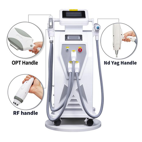 3 In 1 OPT + IPL+ Rf+ Nd YAG Permanent laser Tattoo Removal Skin Rejuvenation Beauty Equipment Laser Hair Removal Machine