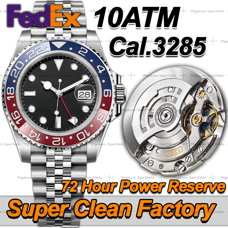 Mens Watches Men Luxury Designer Watches Super Quality Top CLean Factory V3 Watch Automatic Cal.3285 Movement Ceramic Bezel Luminous Diving 100M Wri