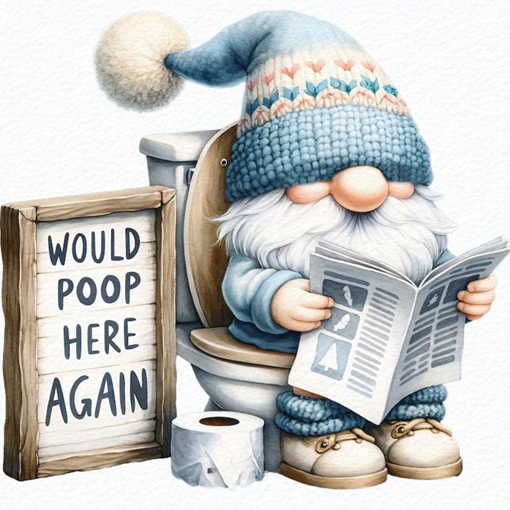 TEMU Reading Newspaper Diy Paint With Round Diamonds Diamond Art Embroidery Craft For Home Wall Decor