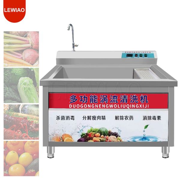 Automatic Air Bubble Fruit Vegetable Washer Ozone Leaf Vegetable Cabbage Potatoes Carrots Washing Machine