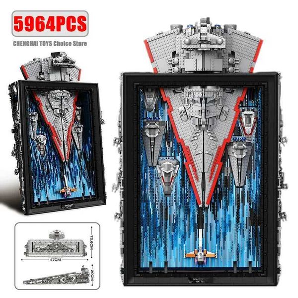 Blocks 5964PCS Shuttle Spacecraft Picture Frame Model Building Blocks Battleship 3D Wall Photo Frame Bricks Toys For Kids Holiday GiftsY2411
