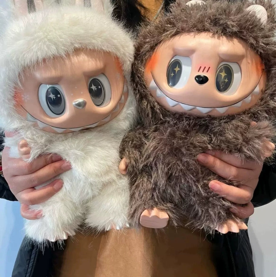 Pop Mart Labubu doll 38CM Heartbeat aron Enamel Monster Face Blind Box PVC Statue Desktop Decoration Cute Doll Kids Birthday Gift