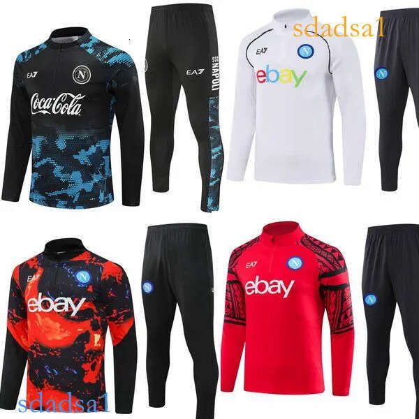2024 2025 halE7 Napoli kids adult jacket soccer jersey 24 25 Mitoma tomiyasu tracksuit training Half pull long sleeve SSC NAPLE LONG zipper