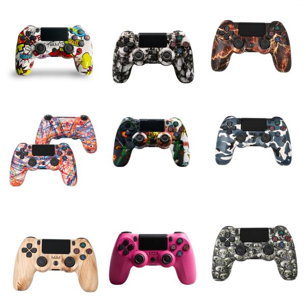 Game Controllers Joysticks Ps4 Style Blue Tooth Double Vibration Controller For Ps4 Wireless Gamepad Games Console Usb 6 Axis Drop Dhpyn