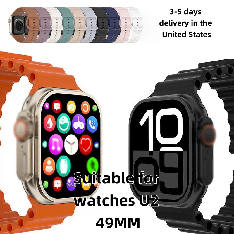 For Smart Watch ULTRA 2 49mm strap Series 10 android Men Women Watch Bluetooth Call Bracelet Wristband Wireless Charging Fitness Tracker Sports for