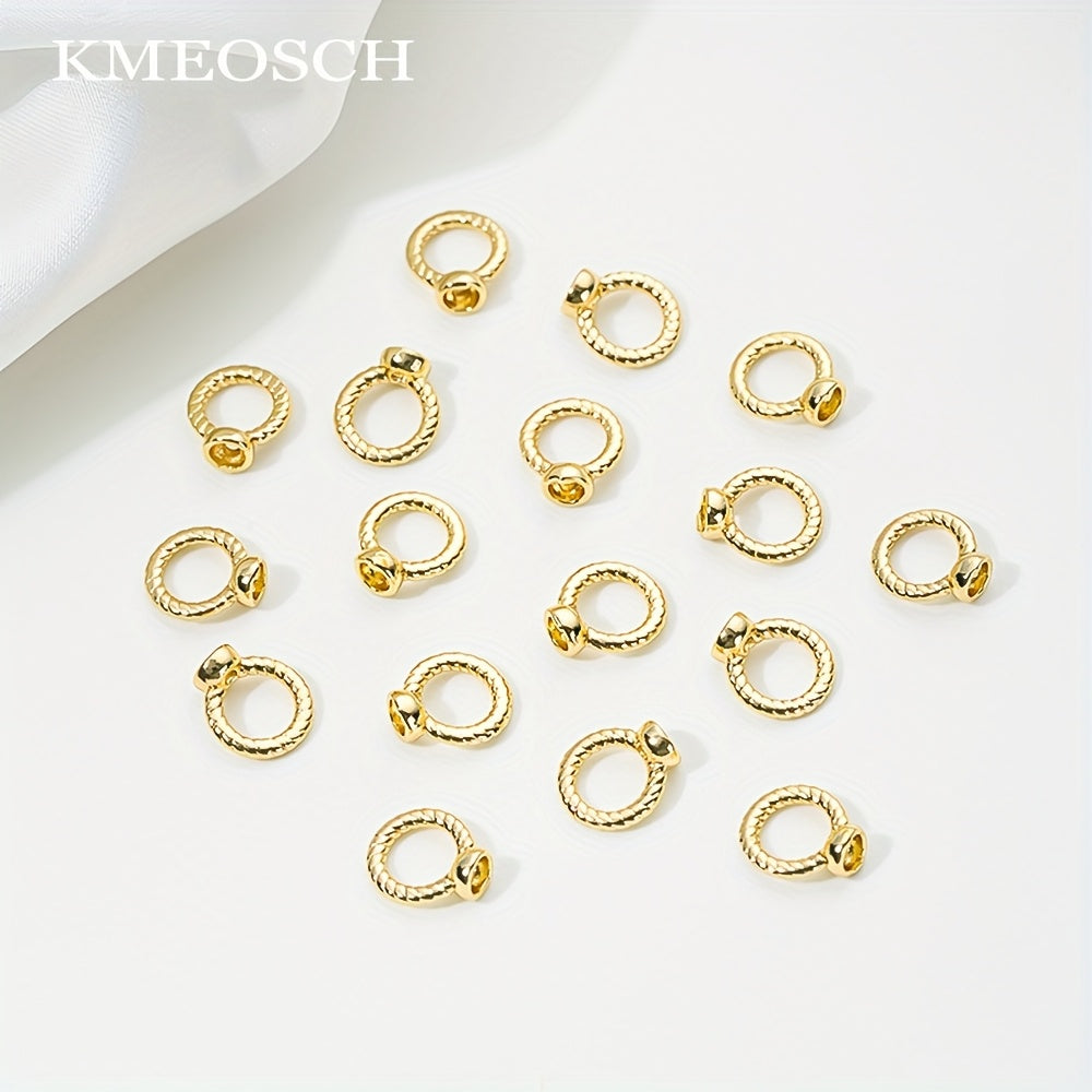 TEMU Kmeosch Hidden Thread Jewelry Clasps With Closure - 18k Golden Plated Anti-tarnish Secure Clasp Findings For Diy Bracelets & Necklaces, Closed