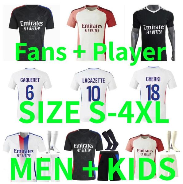 Fans Player version 24 25 Maillot Lyon BOATENG Soccer Jerseys 2024 2025 Lyonnais OL Digital Fourth Shirts CHERKI AOUAR TOLISSO Football Shir