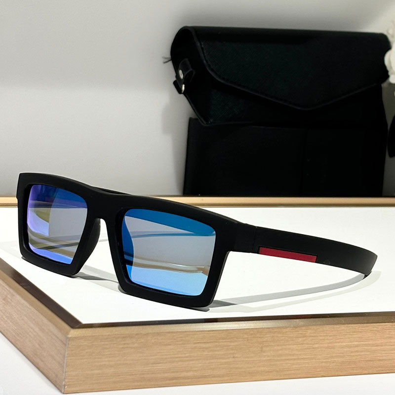 High Men Quality Thick Acetate Vintage Sunglasses SPS02ZU Mens Womens designer square sunglasses 100% UV protection one word micro arc mirror leg de