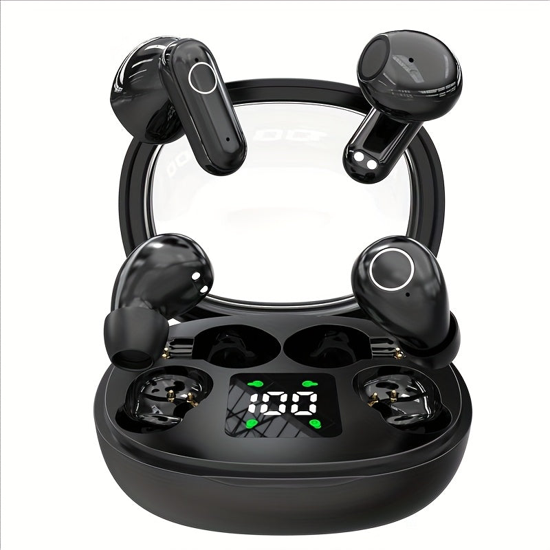 TEMU Single Compartment Of Earphones, Wireless In Ear Bluetooth Earphones, Sleep Mini Earbuds, Long , 3 Colors, High-definition Calling, , Suitable