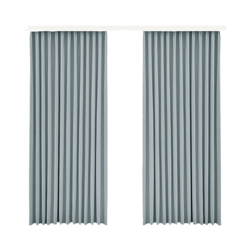 A787 Original cheese cashmere chenille jacquard curtain fabric light luxury modern villa living room bedroom blackout curtain finished product