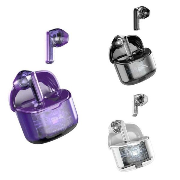 CB J225 TWS Wireless Earphones Transparent case design Stereo Earbuds Bass Sound set with Mic Z241218