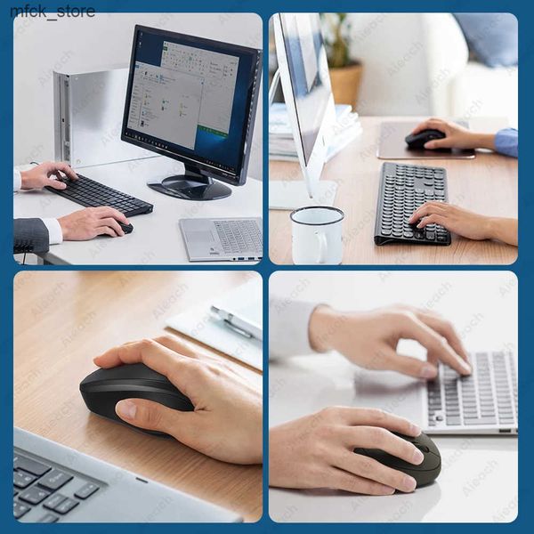 Mice AIEACH Ergonomic Bluetooth 1600DPI for MacBook Tablet Laptop Rechargeable Wireless Mouse 2.4GHz USB PC Setup Accessories J241220 J2252