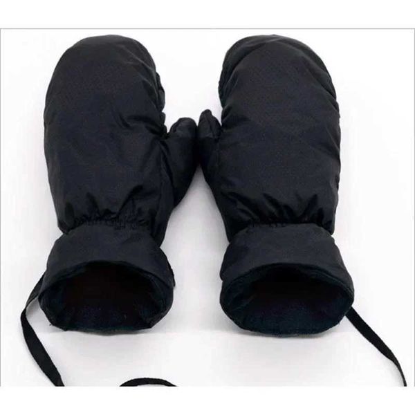 Ski Gloves Snowmobile gloves childrens long rope hanging ski gloves mens and womens winter warm snow mountain skiing down warm skis z241113