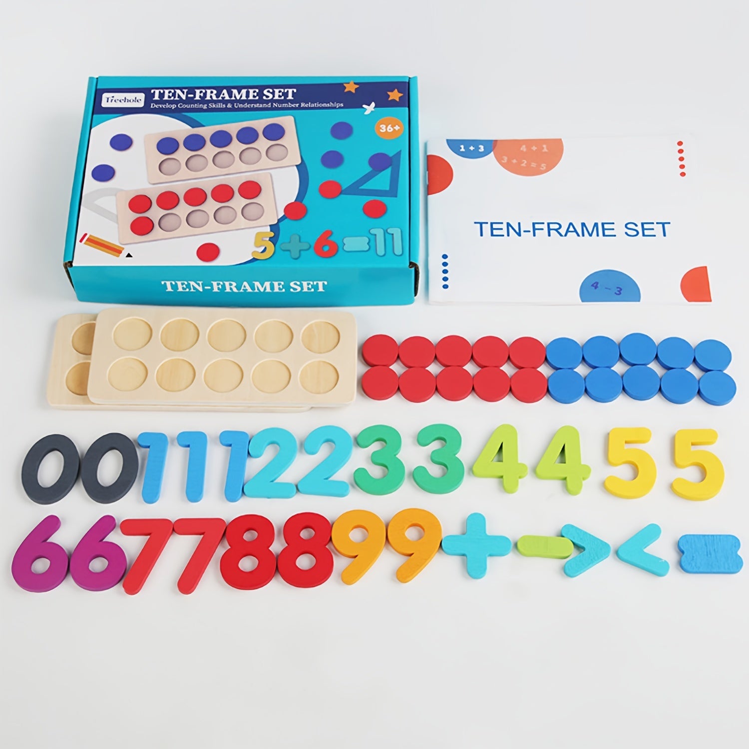 TEMU -frame Set Mathematics Teaching Aids Are Suitable For Kindergarten, School, Grade 1, , Addition And Subtraction Of Mathematics Games, Counter