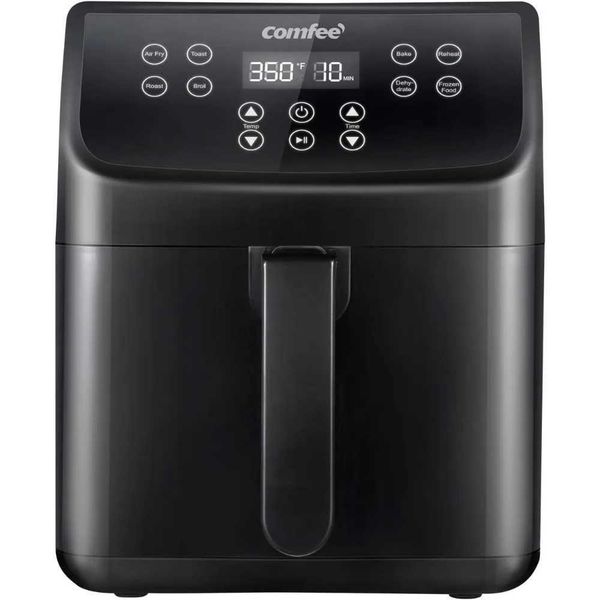 5.8Qt digital air fryer toaster and oil-free cookware 1700W with 8 preset functions LED touch screen vibration reminder B240806