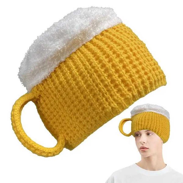 Neutral beer cup cap fun gift warm plow cap ear warmer versatile hair cap Vntines Gift Y241216