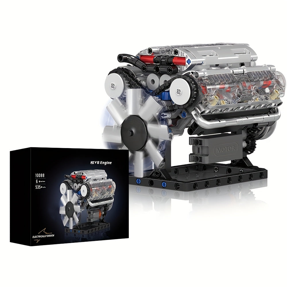 TEMU 535pcs Model Assembly Kit, Supercar Engine Model Building Blocks Set, Car Model, Realistically , Exquisitely-designed Car Components, Decor,