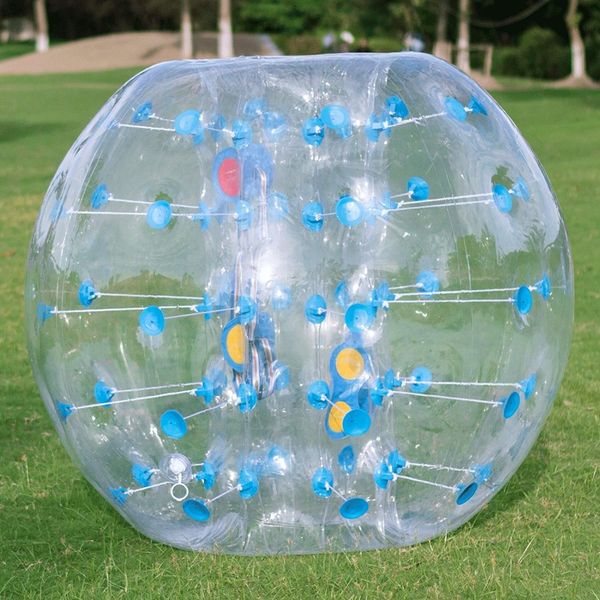2 pack 5FT-1.5M Inflatable Bumper Balls Green Adult-Sized Body Zorb Ball Zorbing Fun Durable Clear TPU Football Games for Adult Soccer Outdo