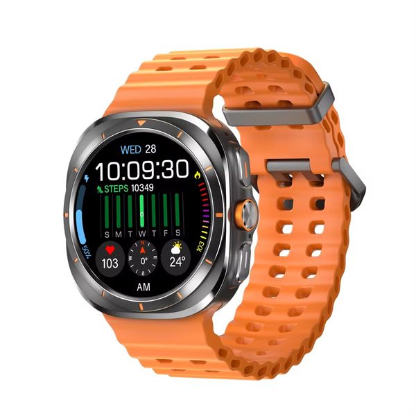7 Ultra 47mm Smart Watch IP68 Waterproof Bluetooth Call Compass Smartwatch for Men Women 1.43 AMOLED Screen SpO2
