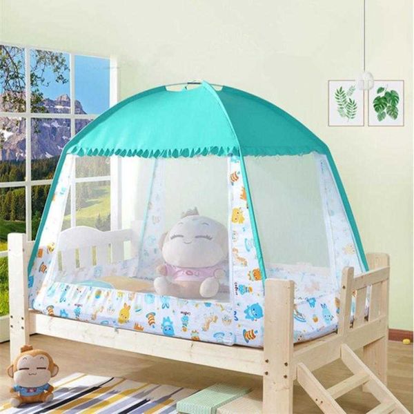 Children Mosquito Net for Boys Girls Tent Canopy Baby Bed Anti Falling Encryption Bottom Nursery Baby 12m Bedspread Ger Netting 2