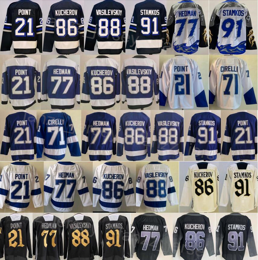 Men 2024 Alternate Hockey 86 Nikita Kucherov Jerseys Reverse Retro 88 Andrei Vasilevskiy 91 Steven Stamkos 21 Brayden Point 77 Victor Hedman 71 Anth