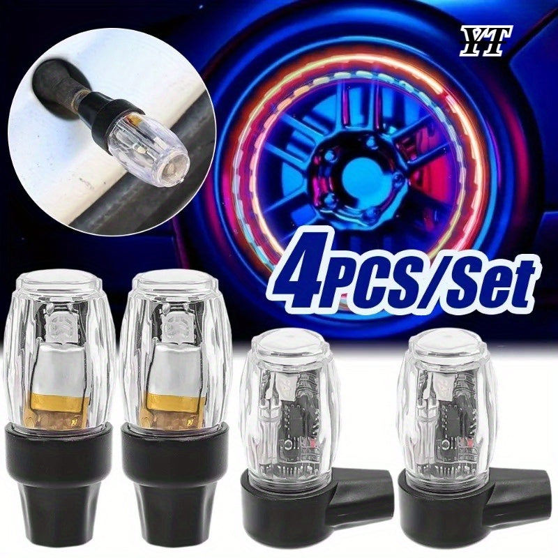 TEMU 2025 Hot- Colorful Led Wheel Lights Auto Motorcycle Rechargeable Night Light Valve Light Flash Tire Light Wind