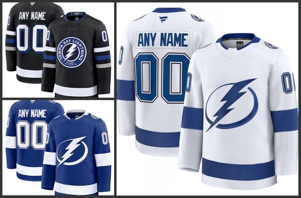 Tampa Bay Andrei Vasilevskiy Steven Staos Brayden Point Victor Hedman Jake Guentzel Nikita Kucherov Brandon Hagel Custom hockey Jersey