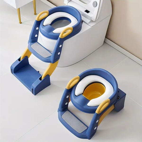 Halloween Christmas Ready Children&#039;s Potty Training Set Ergonomic Blue Toilet Seat with Ladder & Urethral Attachment
