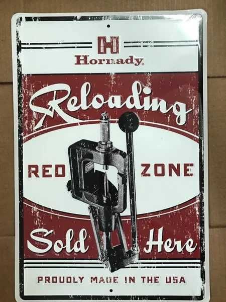 Hornady reloads Redzone Tin Sign Tin Metal Sign Wall poster wall decoration home office bar store garage coffee shop Sign Z250118