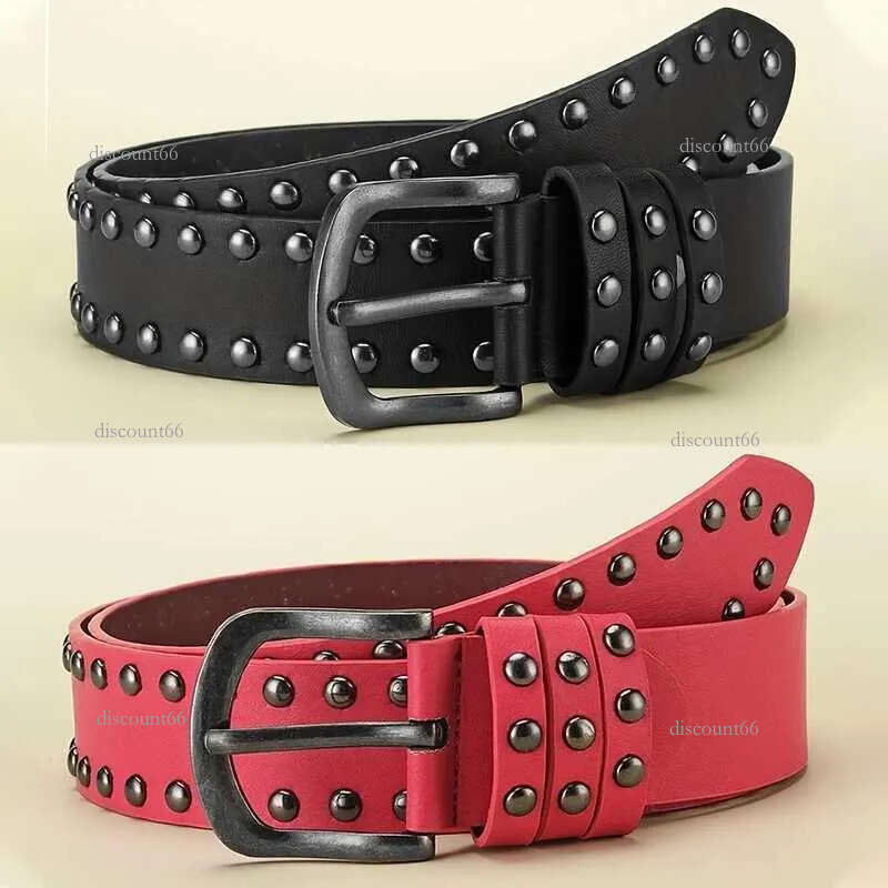 Mens Retro Made Old Alloy Needle Buckle Circular Rivet Womens Punk Hip Hop Rock Style Jeans Che Belt XJ250620