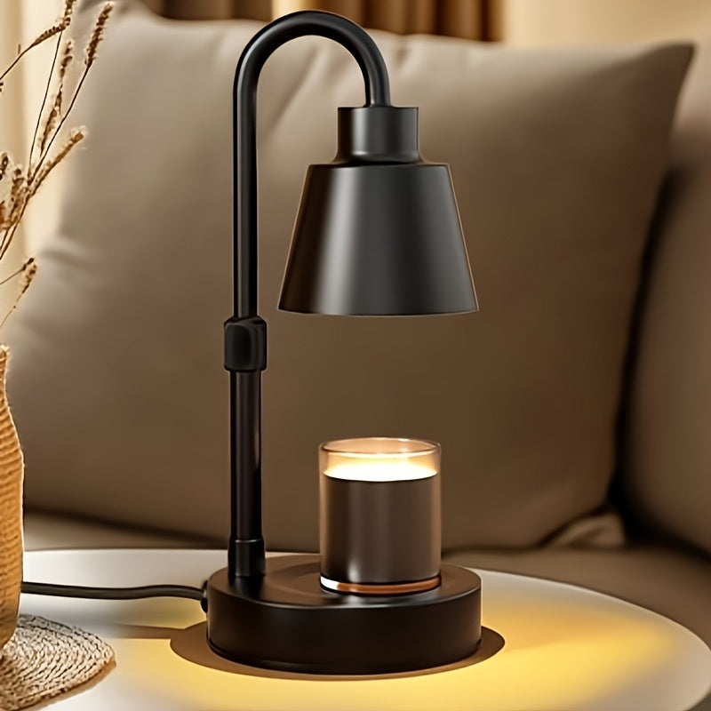 TEMU 2025 New Upgrade Adjustable-candle Warmer Lamp With Timer: With 2 Bulbs, Unique Metal Lamp, Warming Jar Candles And Wax Melts, Height Adjustable