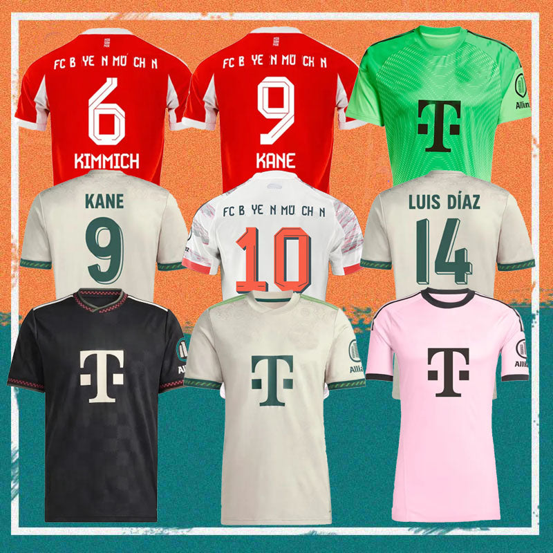 25 26 SANE MULLER KANE Soccer Jerseys 2025 BAYERNS Oktoberfest 125th MUNICH LUIS DIAZ GNABRY DAVIES Shirt KIMMICH GORETZKA MUSIALA Olise kids kit Fo