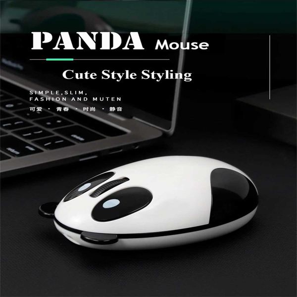 Cute Cartoon Panda Wireless Mouse Rechargeable Silent Comfortable Touch Suitable for Office Games Multi System CompatibilityM240725