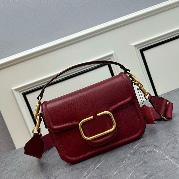 Flap Tote Bag Wallet Designer Bag Grain Calf Leather Handbag Crossbody Bag Women Shoulder Bag Magnetic Buckle Closure Detachable Fabric Leat