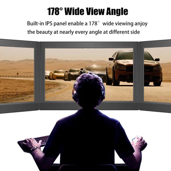 Protable Monitor 10.1 Inch1920x1200 16:10 HD 60Hz IPS Panel Touchscreen Secondary Monitor HDMI Compatible With PC Raspberry