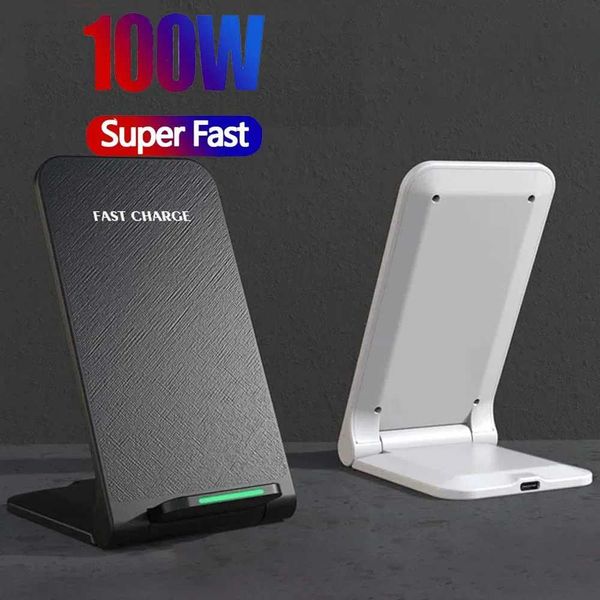100W fast Wireless Charger Stand Pad For iPhone 15 14 13 12 11 Pro Max XR 8 Samsung Induction Fast Charging Dock StationM240731