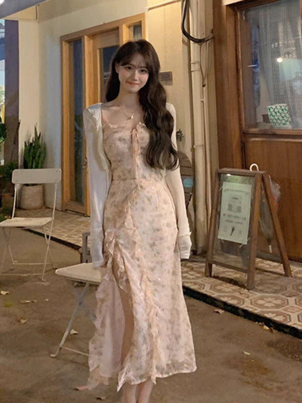 K1098 Ice silk knitted cardigan women&#039;s thin sun-proof shawl summer with skirt suspenders outer wear small waistcoat air-conditioning blouse