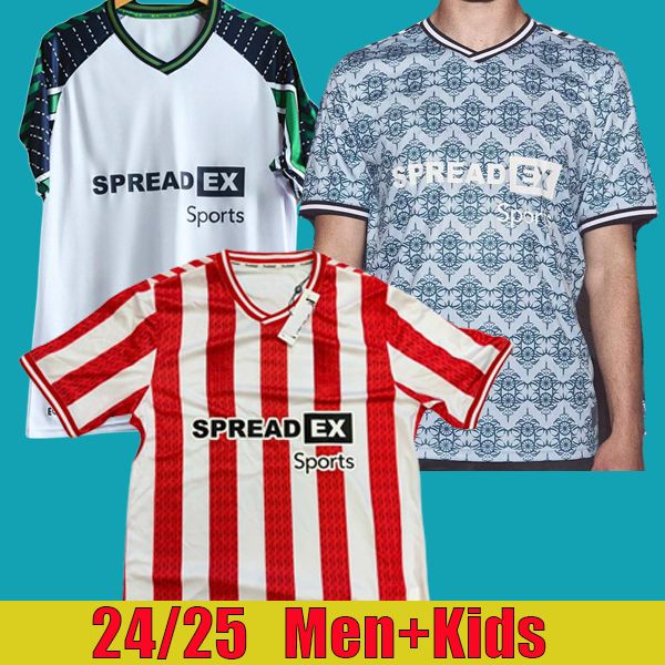 24 25 sunderland soccer JerseyS home away 2024 2025 football shirts camiseta de fUtbol MEN KIDS KIT 123
