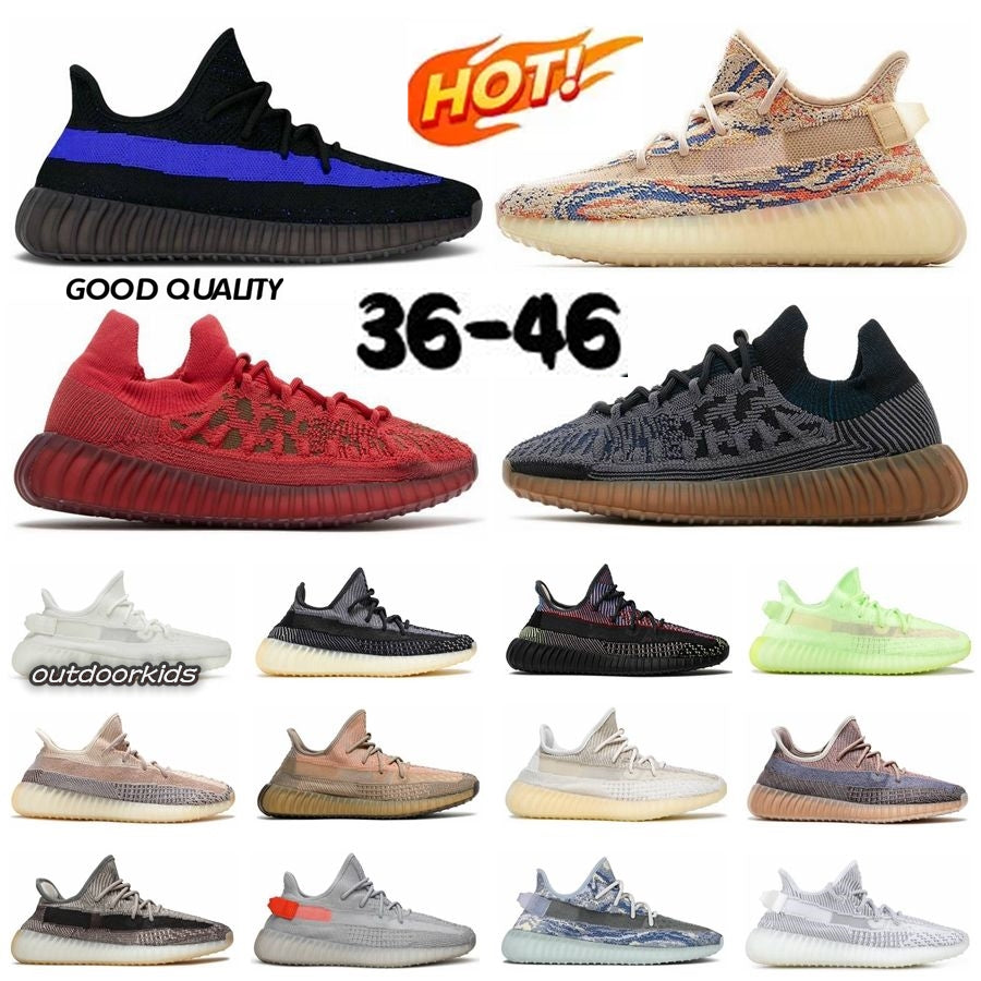 with box running shoes for men women Salt Slate Bone Dazzling Blue Tail Light Bred Oreo yezzzys Static Synth womens sports yeezie 35 slides sneaker