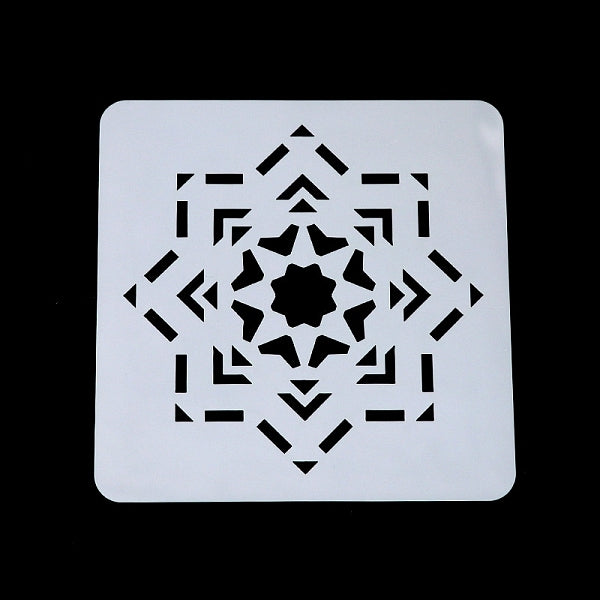 Plantilla de silueta de pintura hueca de plástico para mascotas ecológica con patrón de estrella