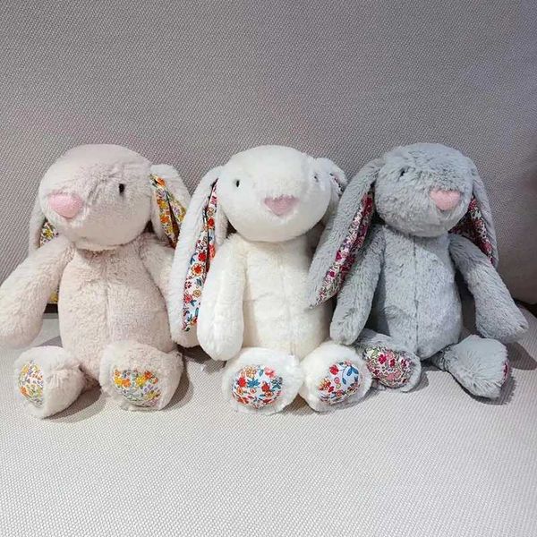 Plush Dolls 25CM Stuffed Easter Bunny Soft Cute Rabbit Plushies Stuffed Animals Kids Boys Girls Plush Toy Children Birthday GiftY241216MYTI