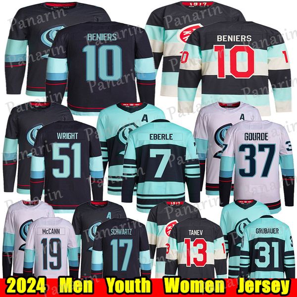#10 Matty Beniers Winter Classic hockey jersey #51 Shane Wright Oliver Bjorkstrand Eberle Yanni Gourde Jaden Schwartz Larsson Jared McCann P