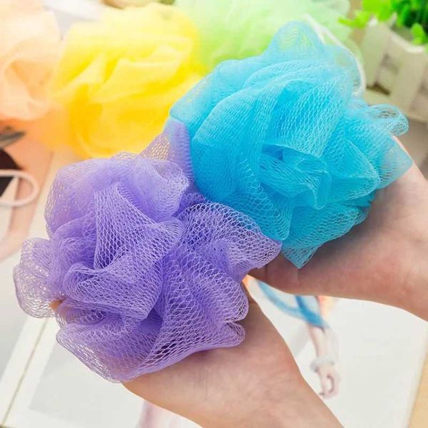 Mini soft foam sponge bath ball nylon washer silk tennis ball cleaning bath sponge multi-color shower flower Y240928